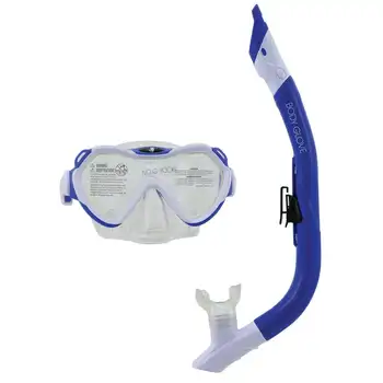 Комбинированная маска для плавания с виноградом и трубкой для подводного плавания, синий
