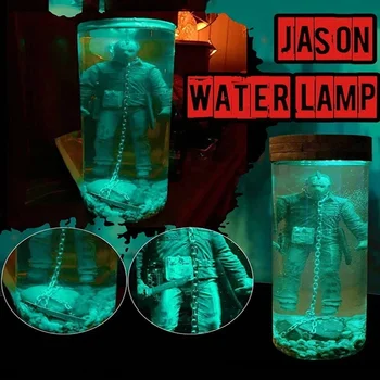 Пятница, 13-е Джейсон Водный Столб Свет Сумасшедший Ужасный Джейсон Жив Украшение Для Аквариума Подводный Джейсон Декор