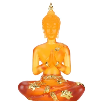 Статуэтка Будды из смолы, Прозрачная, на удачу и трепет, Антиокислительный, Отличительный подарок, Статуэтка буддизма для полки, для стола, для книжного шкафа