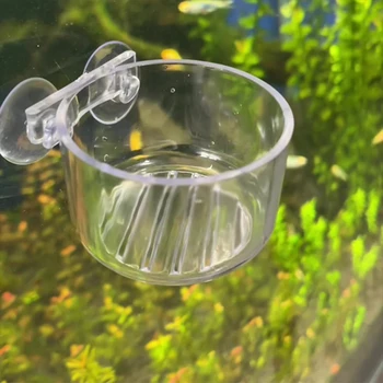 Украшение для аквариума Подвесной Аквариум для рыб Акриловый горшок с присоской Аквариум для посадки воды Цилиндр Чашка для мелких насекомых