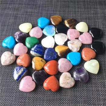 Натуральные Целебные Хрустальные Камни в форме сердца Без отверстий розовый Кварц Love Mini Gemstone Украшение для дома в аквариуме Оптом