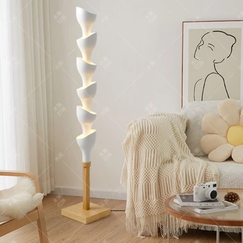 Торшер Log cream wind дизайнерский диван для гостиной онлайн знаменитость атмосфера цветка магнолии креативный свет в спальне