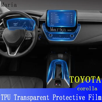 Для центральной консоли салона автомобиля Toyota Corolla Прозрачная защитная пленка из ТПУ, наклейка для ремонта от царапин, аксессуары