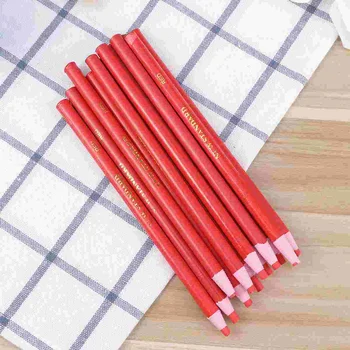 12ШТ Отслаивающихся фарфоровых маркеров, набор жирных карандашей, Восковые карандаши, карандаш для разметки дерева, одежды, металла, бумажных тканей, красный