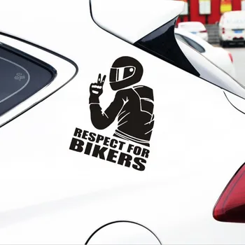 1pc 15x11CM Наклейка Respect Biker для виниловых 3D-наклеек на автомобиль, мотоцикл, виниловые 3D-наклейки и отличительные знаки для мотоциклов