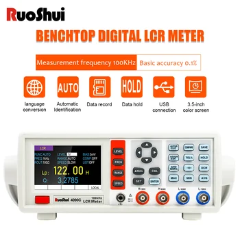 RuoShui 4090 Цифровой измеритель LCR Настольный Измеритель емкости Сопротивления Импеданса Индуктивности Компонент электрического моста
