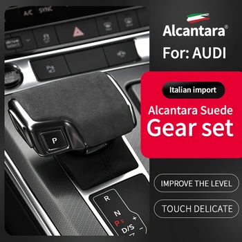 Для Audi A6 A6L A7 A8 Q7 Q8 Алькантара Замшевый Чехол Для Переключения Передач В Салоне Автомобиля Ручка Переключения Головок Рамка Отделка Защитный Чехол