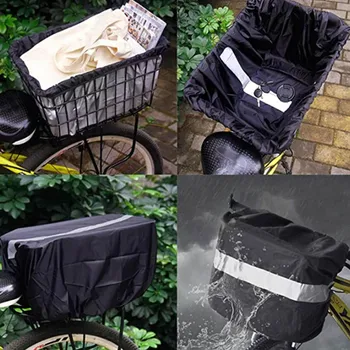 Прочный чехол для велосипеда, седло и корзина 200 г / комплект, черный, я установил защитный инструмент из ткани Оксфорд, непромокаемый, с сумкой для хранения.