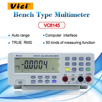 VICI VC8145 Цифровой Настольный Мультиметр Измеритель температуры С Двойным дисплеем 80000 Тестер Большой ЖК-дисплей Автоматический Диапазон Multimetro Вольтметр