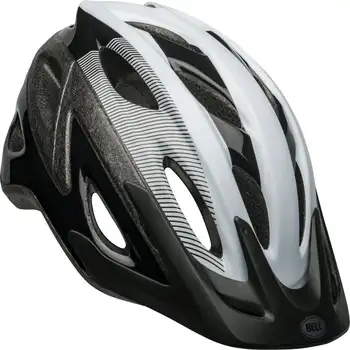 Велосипедный шлем, черный /белый, для взрослых 14+ (54-61 см)