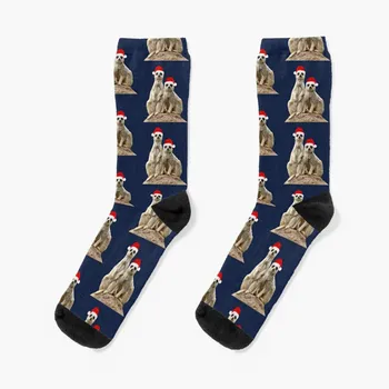 С Рождеством, Сурикаты, 2 Носка, носки с героями мультфильмов, Человек-носок, забавные движущиеся чулки