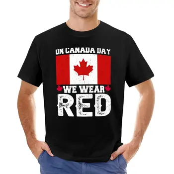 В День Канады Мы надеваем красные футболки, винтажную одежду, аниме, мужские футболки большого и высокого размера