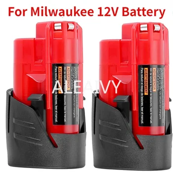 Для M12 12V Milwaukee Battery 6000 мАч Новый Milwaukee M12 XC 48-11-2410 48-11-2420 48-11-2411 12- Вольтовый аккумулятор для беспроводных инструментов