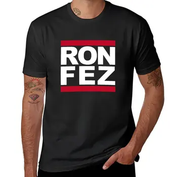 Футболка RON FEZ, короткий летний топ, футболки для мужчин с рисунком