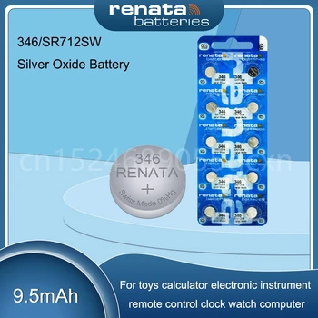 100% Оригинальная Батарейка для Часов RENATA Swiss 346 SR712SW из Оксида Серебра для Весовых Игрушек Швейцарского ПРОИЗВОДСТВА Button Coin Cell