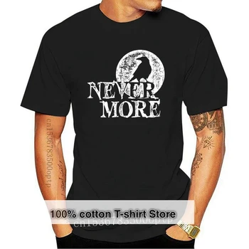 Новая мужская футболка EDGAR ALLAN POE RAVEN NEVERMORE GOTH GOTHIC HALLOWEEN CROW S-5XL