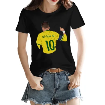 Футболки Бразилия Неймарс и да Сильвас Юниор Футбол Подарок для футбола Горячая распродажа Название фитнес-кампании Высокое качество Размер США