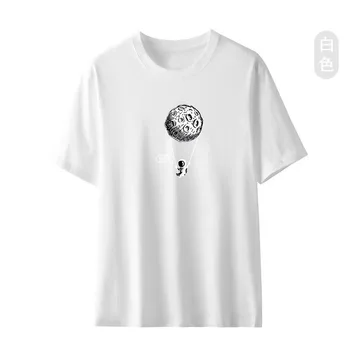 2023 Новая корейская версия, Свободная хлопковая футболка с коротким рукавом и круглым вырезом, мужская и женская мода, Универсальный летний топ