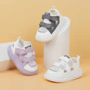 Обувь для маленьких мальчиков; Летние сандалии; Детские повседневные кроссовки на мягкой подошве; Сетчатые дышащие легкие сандалии для девочек; обувь для малышей;