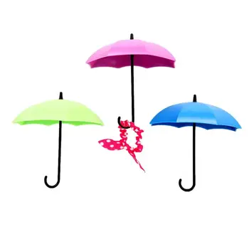 Красочные Настенные крючки для зонтиков, Красочные Настенные Крючки для зонтиков, Клейкий Держатель для ключей, Подвесные Держатели для ключей, Декор для домашнего Офиса