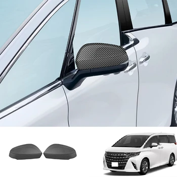 Автомобильные чехлы для боковых зеркал из углеродного волокна, крышка бокового зеркала заднего вида для Toyota Alphard 40 серии 2023 + Запчасти