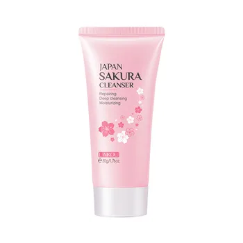 LAIKOU Japan Sakura Cleanser с экстрактом насыщенной пены Bubble Net Удаляет угри, Контролирует Жирность, Глубоко Очищает Средства по уходу за кожей