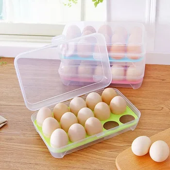 Футляр для яиц Коробка для хранения в холодильнике Органайзер для яиц Контейнер для свежих продуктов Держатели для яиц Гаджеты для домашнего органайзера