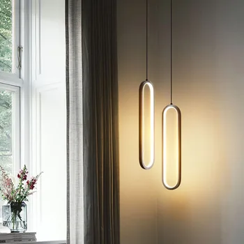 Скандинавская светодиодная люстра для столовой, офиса, кабинета, кухни, спальни, домашнего потолочного подвесного светильника, дизайнерского подвесного светильника с дистанционным управлением