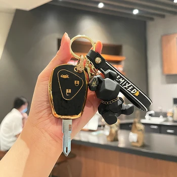 2/3 Кнопки TPU Smart Car Key Case Чехол Для Renault Clio3 Kangoo Modus Master Traffic 2006-2016 Авто Брелок С Кроликом Брелок