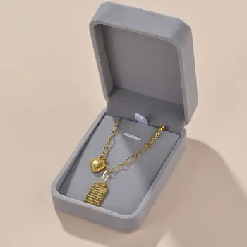 Простота Кулон, ожерелье, цепочка, Коробка, Ювелирный дисплей, Лоток для предложения подарков на годовщину свадьбы, футляр для упаковки ювелирных изделий