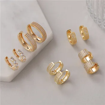 Серьги INS С Цирконом Персонализированные 14K Модные Золотые Серьги Earringsgold серьги для женщин из настоящего золота 14k14k позолоченные ювелирные Изделия