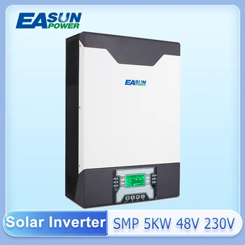 EASUN Солнечный Инвертор 5000 Вт 5 кВА 500 В Постоянного Тока PV 80A MPPT Параллельный Инвертор 230 В 48 В Чистая Синусоидальная Волна Гибридный Инвертор Зарядное Устройство