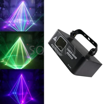 НОВЫЙ сканер луча анимации RGB мощностью 500 МВт Сценический лазерный проектор DJ Диско Бар Клубная вечеринка Танцевальная свадьба Шоу с рождественским эффектом Лампа