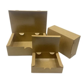 индивидуальный дизайн Индивидуальные одноразовые коробки для упаковки продуктов питания навынос из крафт-бумаги с ламинированием