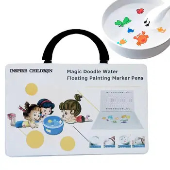 Плавающие ручки для рисования, 4 цвета, ручки для рисования водой с плавающими чернилами, многоразовые маркеры без запаха Для детей, позволяющие создавать рисунки на воде