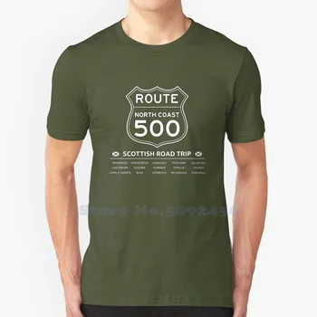 Дорожный знак North Coast 500 Nc500 Scotland с надписью Places, высококачественная футболка из 100% хлопка