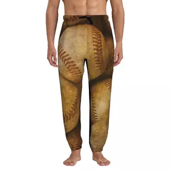 Бейсбольный бэкгорунд в американской спортивной тематике, мужские спортивные штаны для бега трусцой с карманами, спортивные брюки с открытым низом.