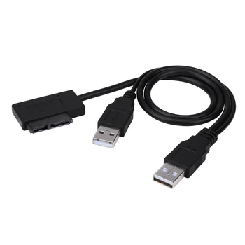 Адаптер-преобразователь для ноутбука 7 + 6Pin Slimline SATA в USB2.0 Кабель Easy Drive для ноутбука
