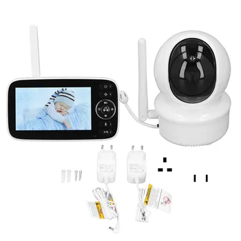 Беспроводная камера для видеоняни и радионяни, автоматическое безопасное подключение Wi‑Fi на 100-240 В, система видеоняни и радионяни в режиме реального времени для младенца в комнате