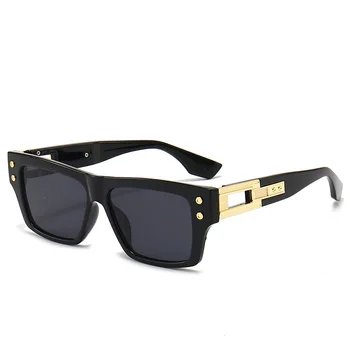 Винтажные мужские солнцезащитные очки с градиентной поляризацией, квадратные очки для вождения на открытом воздухе, модные оттенки UV400