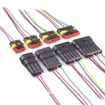 Conector de cable automático macho y hembra, conector eléctrico impermeable con cable, 3, 4, 5, 6 vías, 3P,4P, 5P, 6P