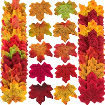 8 см Искусственные шелковые Кленовые листья, поддельные Осенние листья, Гирлянда для Скрапбукинга ручной работы, украшение для Хэллоуина, свадьбы