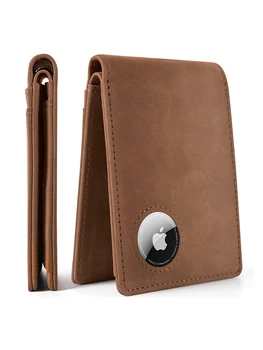 Многофункциональный минималистичный держатель для бумажника Apple Wallet Card Airtag, мужской кошелек Airtag в стиле ретро