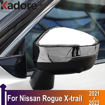 Внешние Аксессуары Хромированные Для Nissan Rogue X-trail 2021 2022 2023 Боковые Двери, Крышки Зеркал Заднего Вида, Накладка От Дождя, Солнцезащитный Козырек