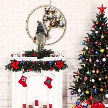 Рождественский подвесной кулон, красочные светодиодные украшения в виде рождественских гномов, праздничные подвесные подвески с теплым свечением, Рождественский шар для праздника