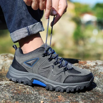 Мужская походная спортивная обувь для альпинизма, модные кроссовки, нескользящая износостойкая резина, ботинки из синтетической кожи