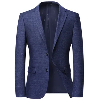 Весенне-осенний Новый мужской костюм Повседневный Корейский модный лист Western Men Slim Fit Suit Coat