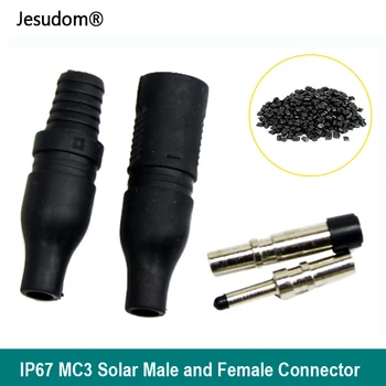 Солнечный разъем IP67 MC3 Разъемы для розеток солнечной панели Мужские и женские Солнечные разъемы IP67 Фотоэлектрические разъемы