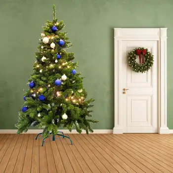 Подставка для рождественской елки Металлический напольный кронштейн Складной для искусственных деревьев Прочный держатель для елки Рождественские принадлежности для отеля