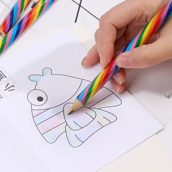 4 шт./компл. Набор карандашей цвета радуги Школьные принадлежности Сделай сам 4 разноцветных профессиональных карандаша для детского рисования граффити